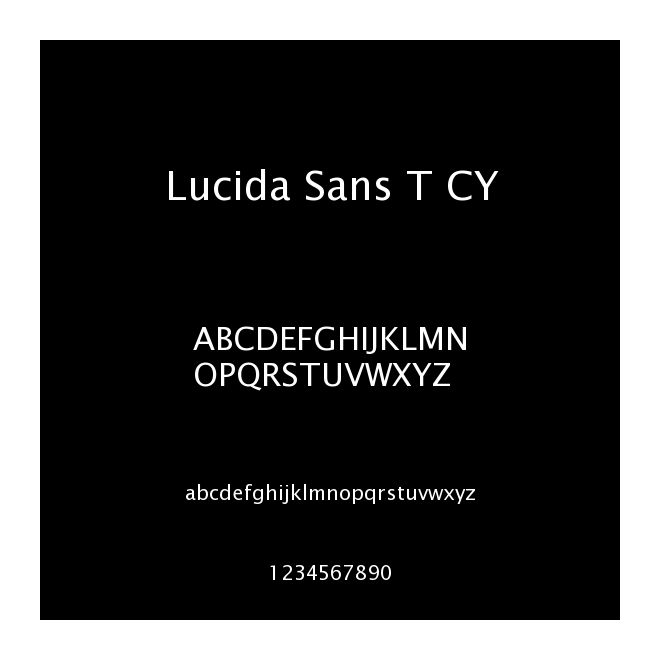 Lucida Sans T CY