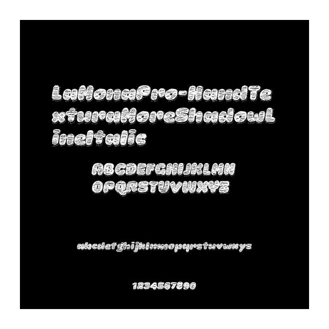 LaMonaPro-HandTexturaMoreShadowLineItalic
