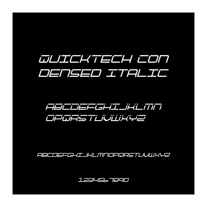 QuickTech Condensed Italic