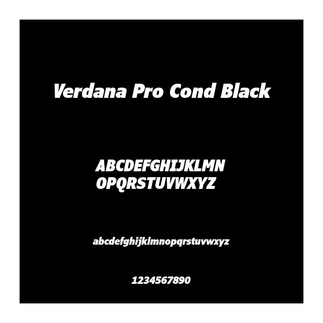 Verdana Pro Cond Black