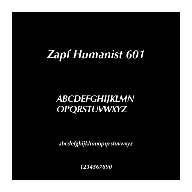 Zapf Humanist 601