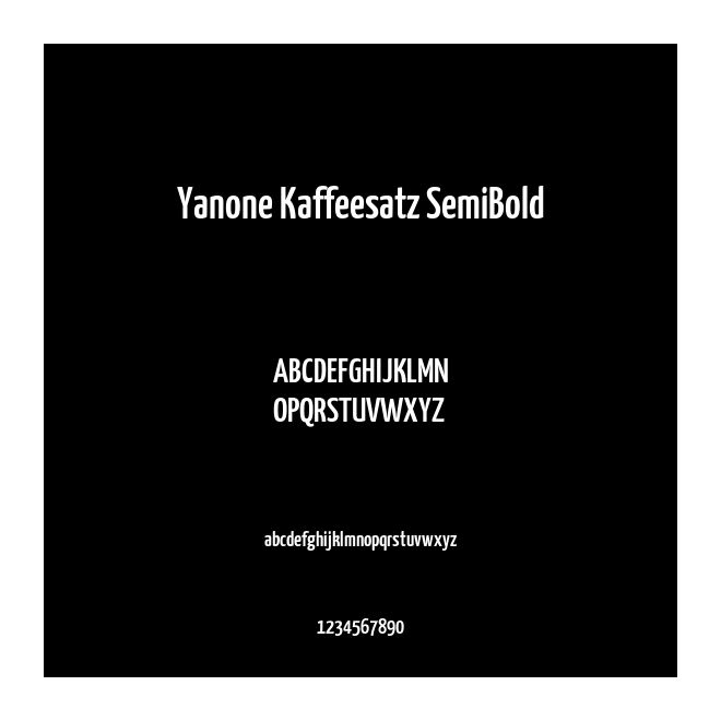 Yanone Kaffeesatz SemiBold