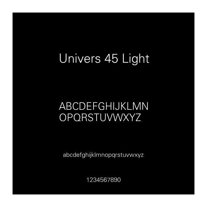 Univers 45 Light