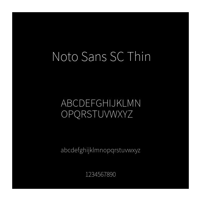 Noto Sans SC Thin