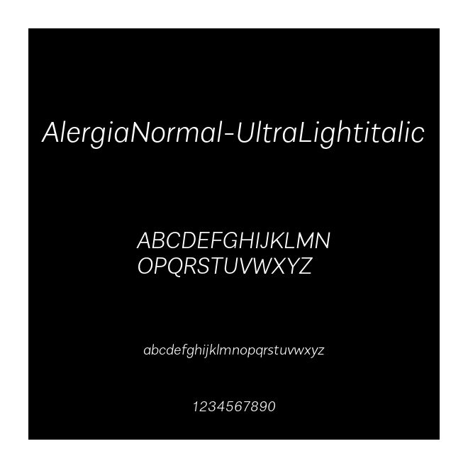 AlergiaNormal-UltraLightitalic