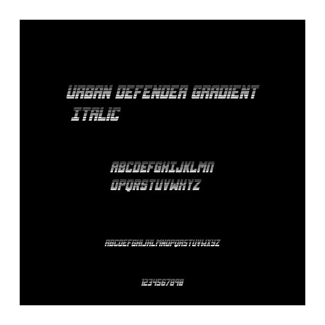 Urban Defender Gradient Italic
