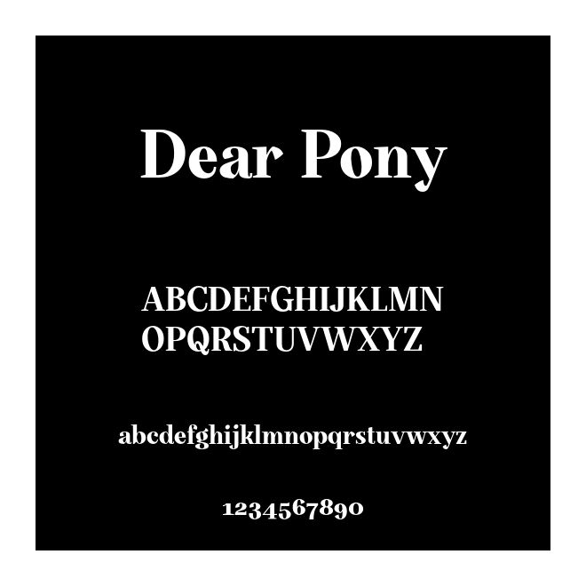 Dear Pony