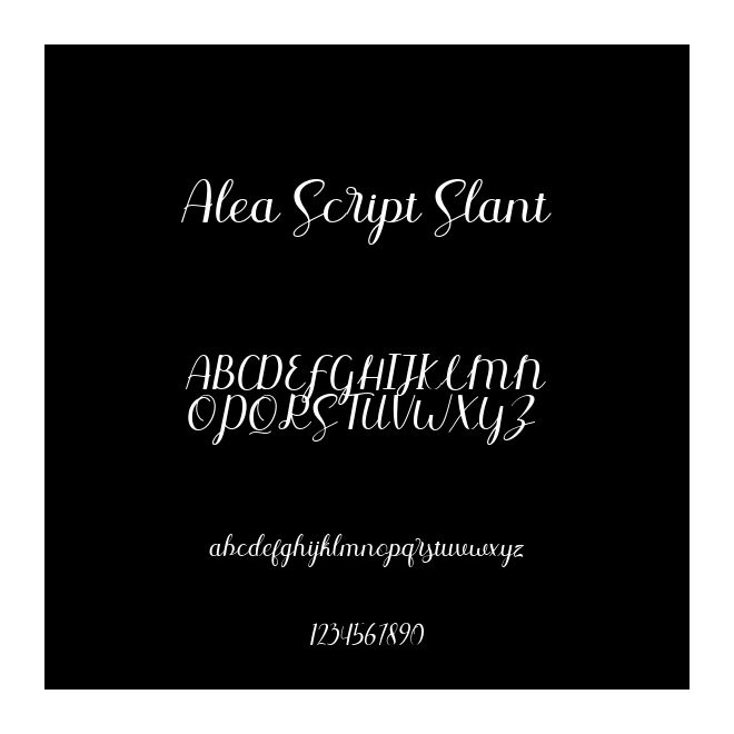Alea Script Slant