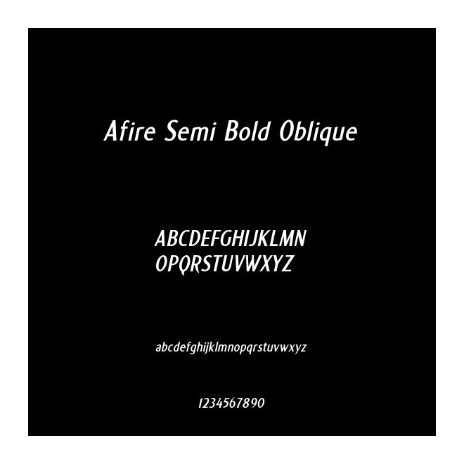 Afire Semi Bold Oblique