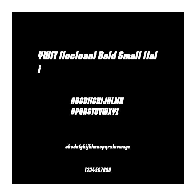 YWFT Fluctuant Bold Small Itali