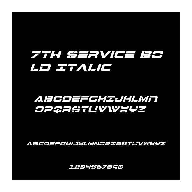 7th Service Bold Italic