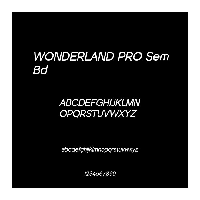 WONDERLAND PRO SemBd