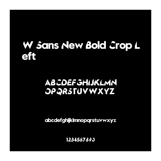 W Sans New Bold Crop Left