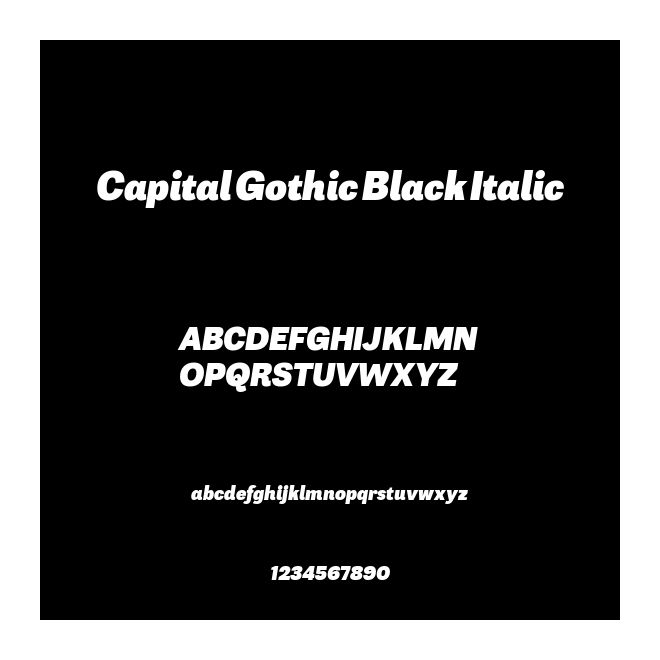 Capital Gothic Black Italic