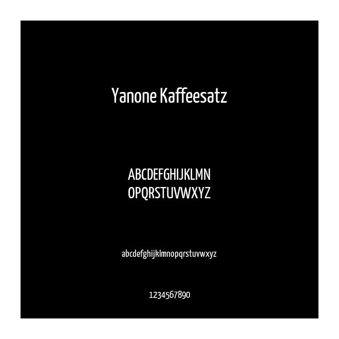 Yanone Kaffeesatz