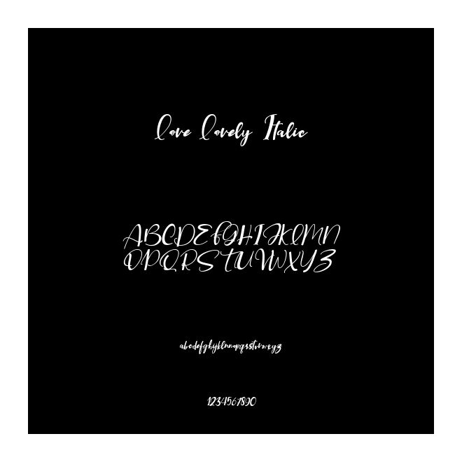 Love Lovely Italic