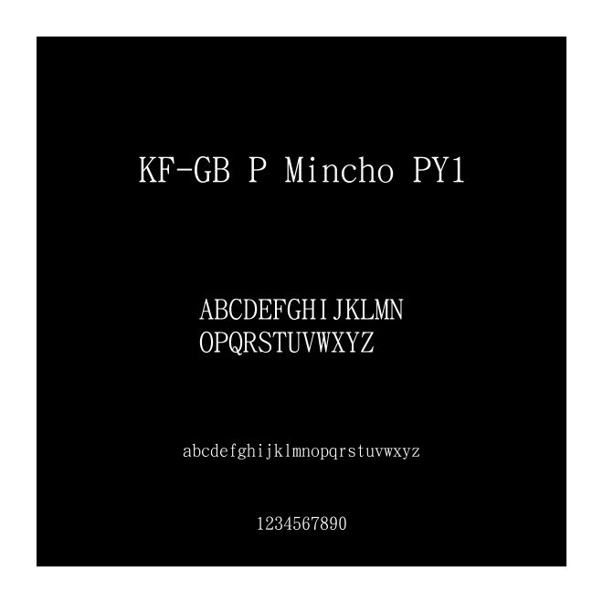KF-GB P Mincho PY1
