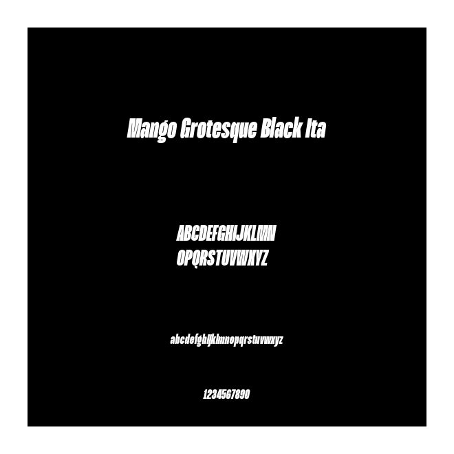 Mango Grotesque Black Ita