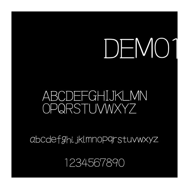 富篆書體DEMO1