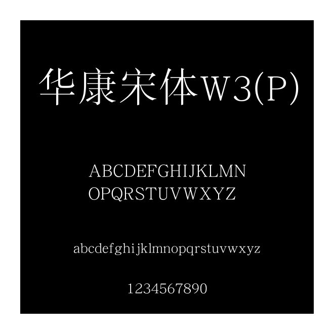 華康宋體W3(P)