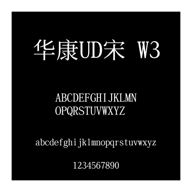 華康UD宋 W3