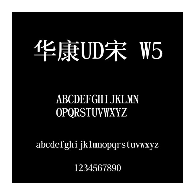 華康UD宋 W5