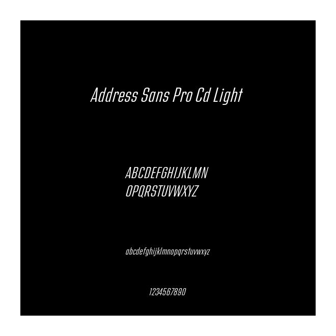 Address Sans Pro Cd Light