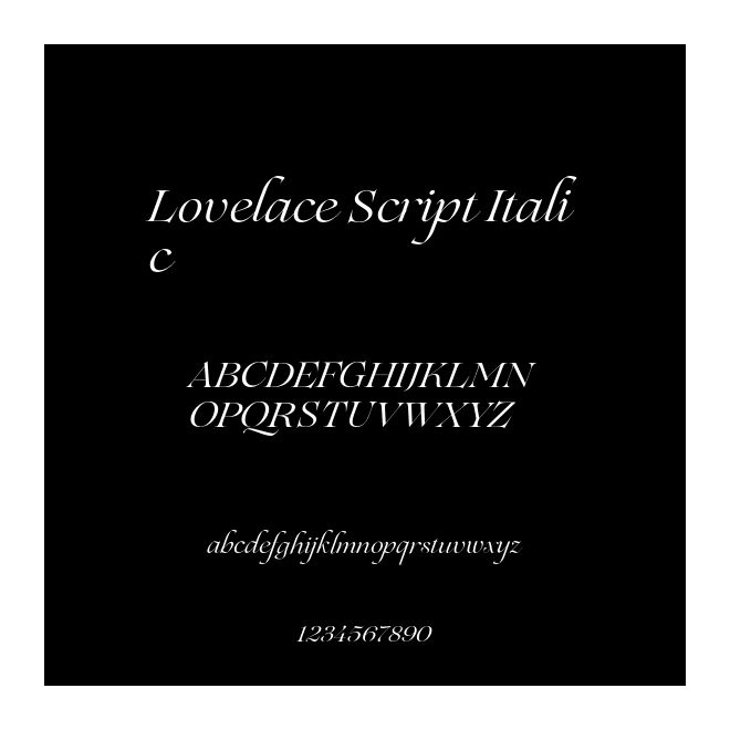 Lovelace Script Italic