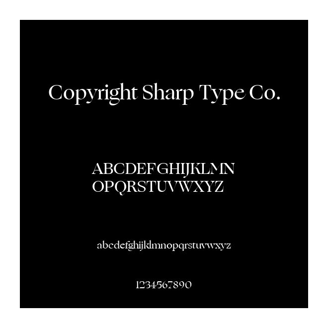 Copyright Sharp Type Co.