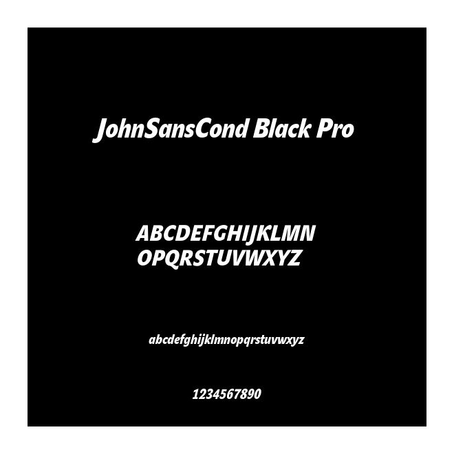 JohnSansCond Black Pro