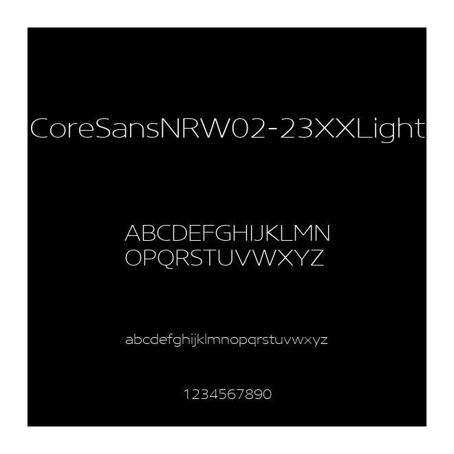 CoreSansNRW02-23XXLight