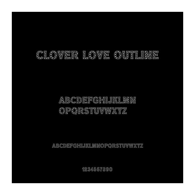 Clover Love Outline