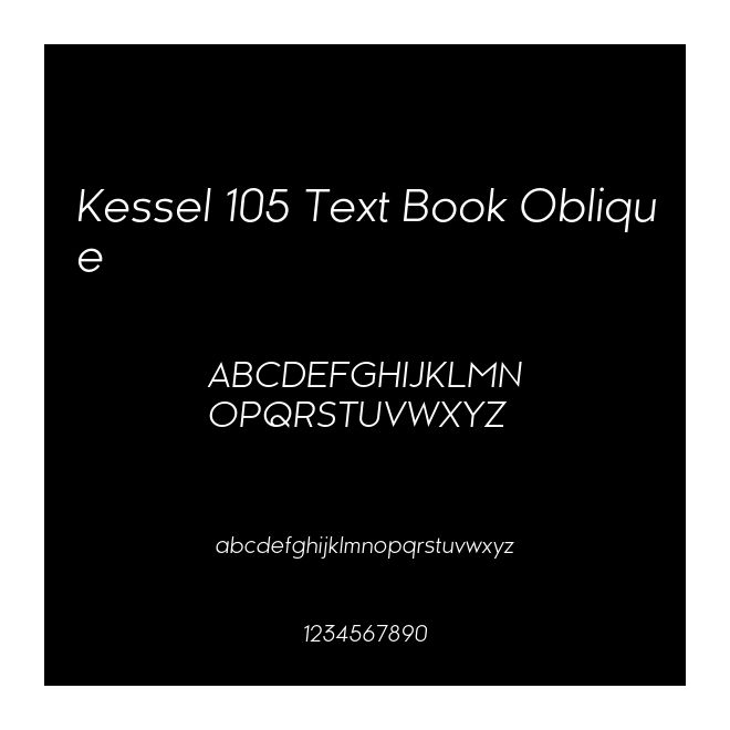 Kessel 105 Text Book Oblique