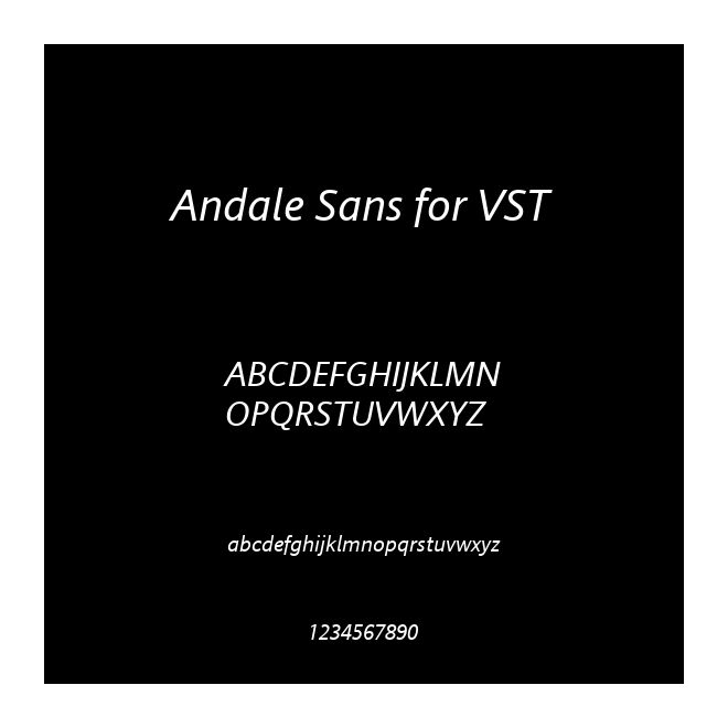 Andale Sans for VST