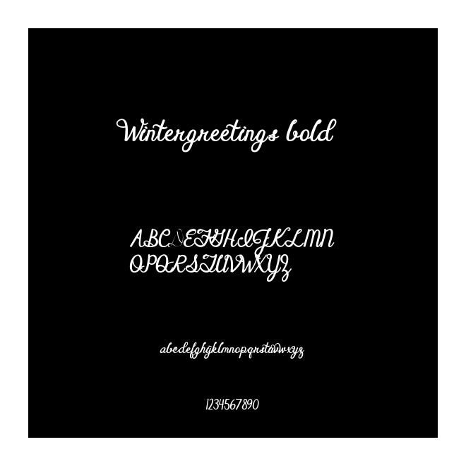 Wintergreetings bold