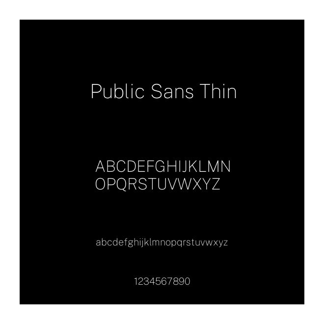 Public Sans Thin