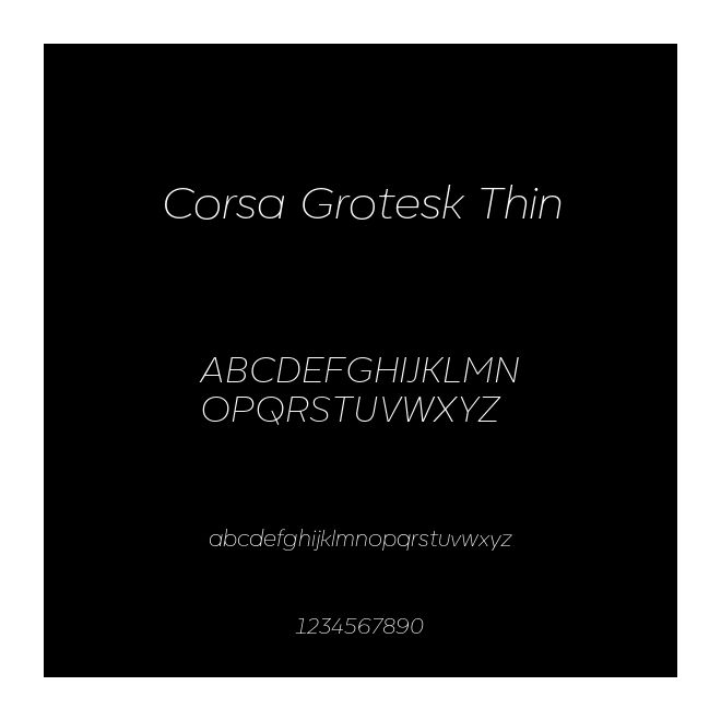 Corsa Grotesk Thin