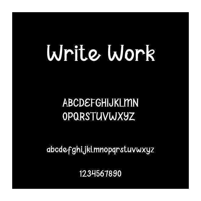 Write Work