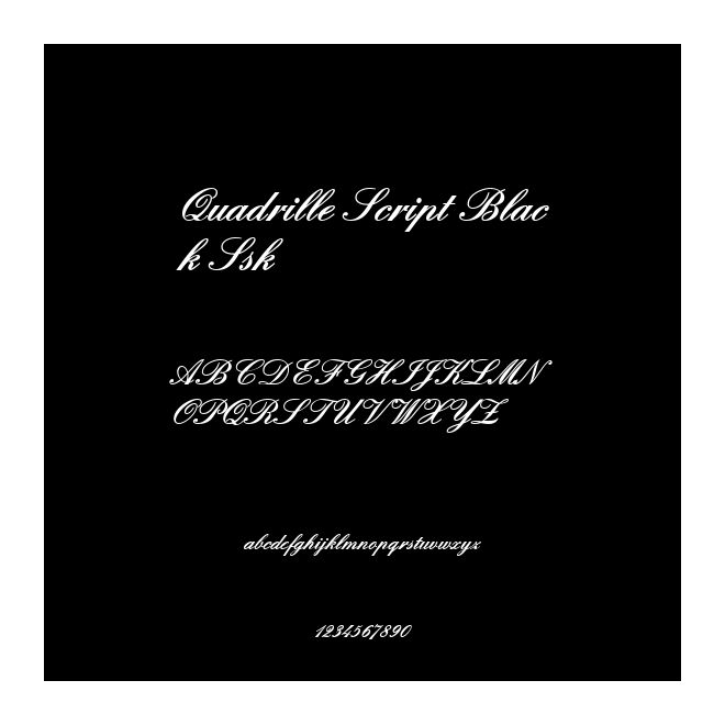 Quadrille Script Black Ssk