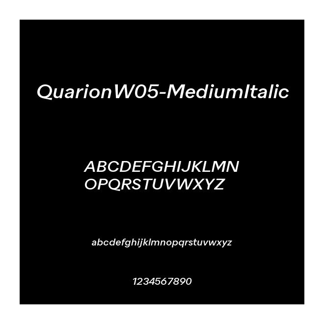 QuarionW05-MediumItalic