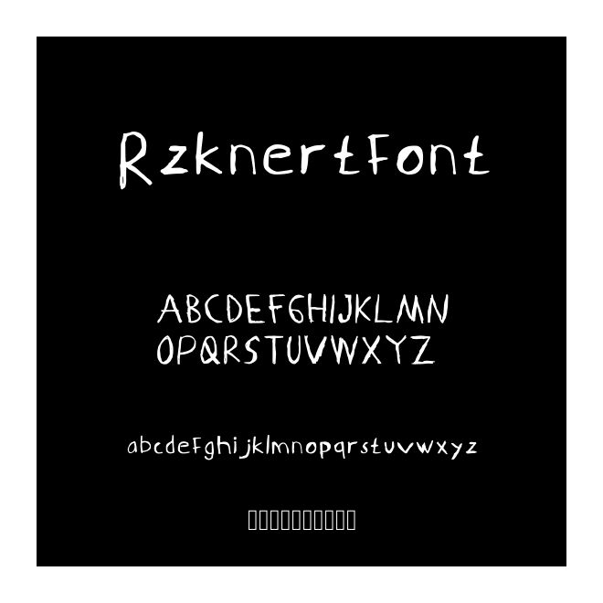 Rzknertfont
