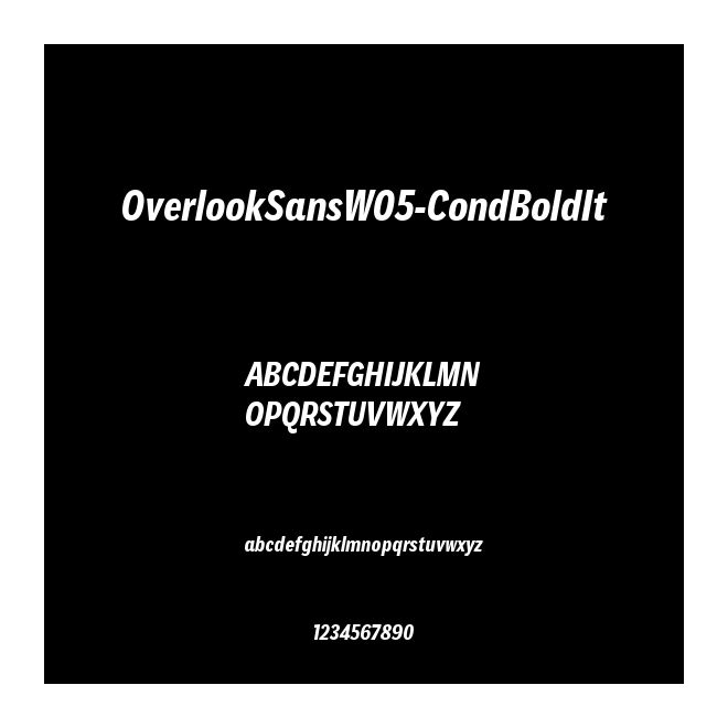 OverlookSansW05-CondBoldIt