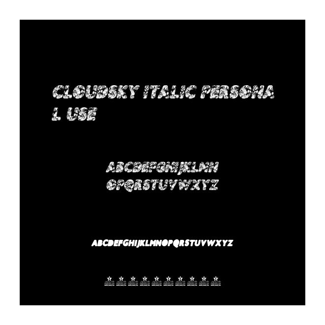CLOUDSKY ITALIC PERSONAL USE