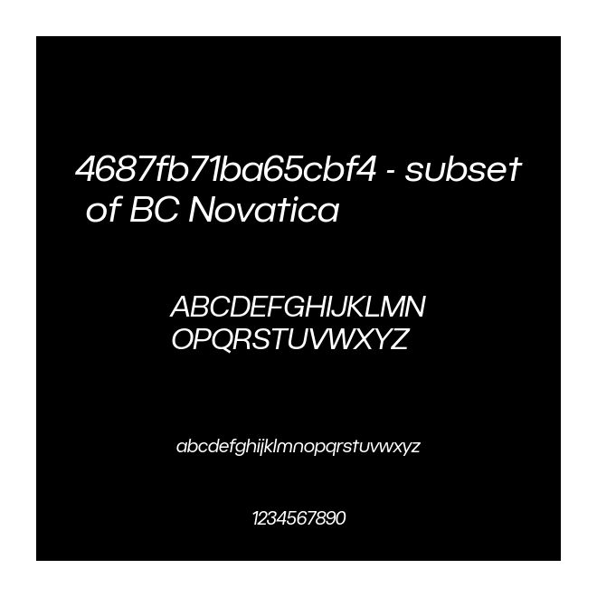 4687fb71ba65cbf4 - subset of BC Novatica