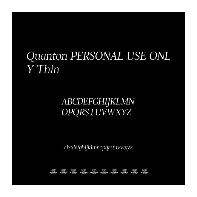 Quanton PERSONAL USE ONLY Thin