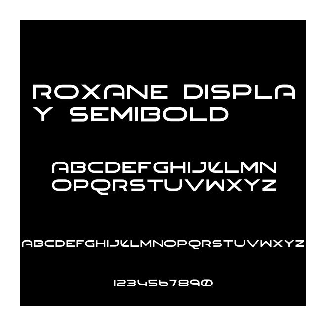 Roxane Display SemiBold