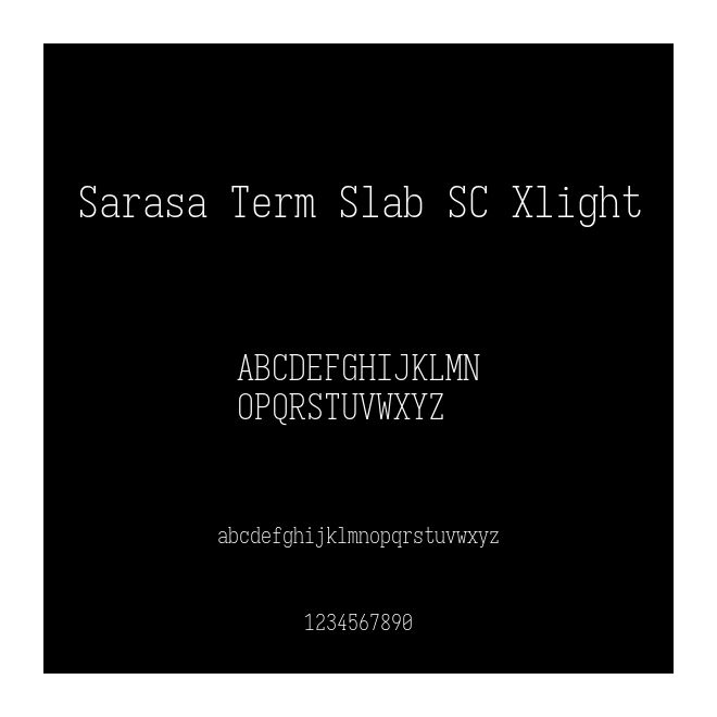 Sarasa Term Slab SC Xlight