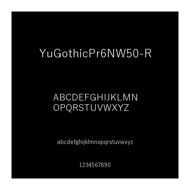 YuGothicPr6NW50-R