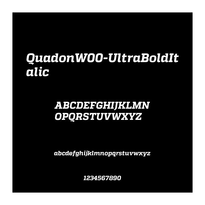 QuadonW00-UltraBoldItalic