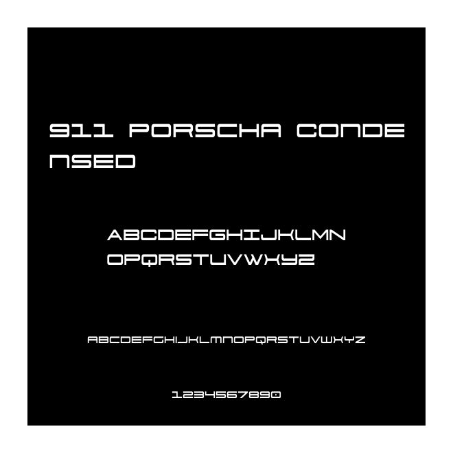 911 Porscha Condensed